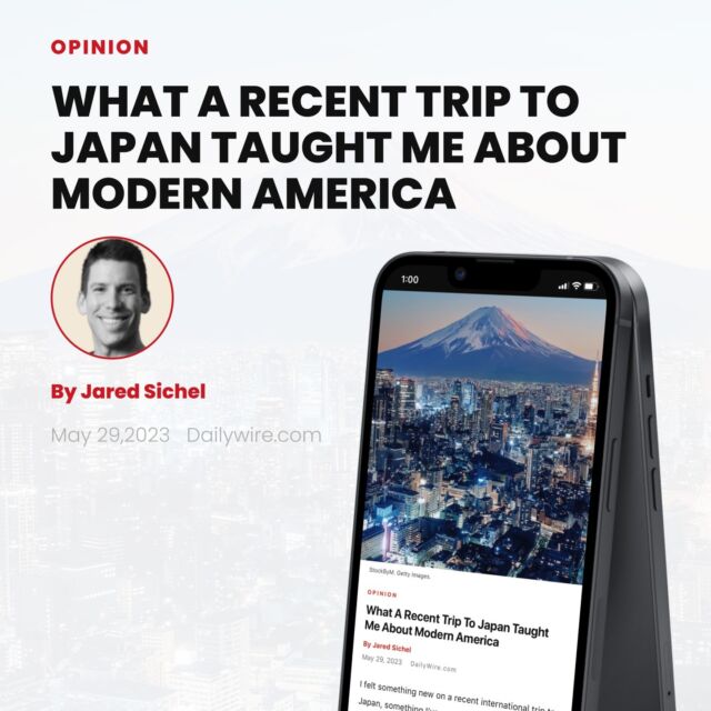 "Americans are obsessed with their rights. Japanese with their obligations. Here, Japan has it right. People who prioritize what they owe others make society better than people who prioritize what they feel others owe them." 

Link in bio for Jared's op-ed in @realdailywire