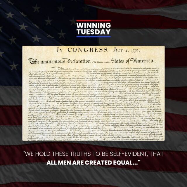 "All men are created equal." These 5 words, written by Thomas Jefferson in 1776 profoundly shaped U.S. history for over a century, ultimately helping doom the institution of chattel slavery. Yes, Jefferson owned slaves. Like all individuals, he was a product of the world he lived in and of his position in society. But unlike most people, Jefferson risked everything for an ideal and declared that it is the God-given birthright of all humans to have "Life, Liberty, and the pursuit of Happiness."

Happy 247 America. 🇺🇸