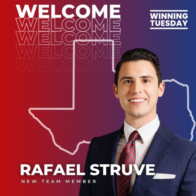 Rafael Struve joins the WT team after years of experience helping conservatives in Texas win. He is the Communications Director for Texas Young Republicans, and was previously a Grassroots Field Associate for Americans for Prosperity, and a Regional Field Director for Texas Latino Conservatives. Welcome to the WT team, Rafael!
