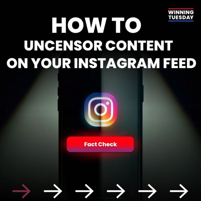 Instagram silently shapes politics through the sin of omission. They don't want you to know how much you don't know. 

But you can improve your IG experience in 30 seconds.

Follow @winningtuesday and learn how Big Tech tries to hide what you see.